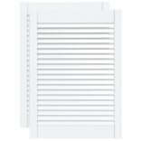 2 db fehér tömör fenyőfa lamellás szekrényajtó 69 x 49,4 cm