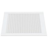 4 db fehér tömör fenyőfa lamellás szekrényajtó 69 x 49,4 cm