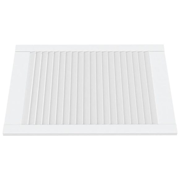 4 db fehér tömör fenyőfa lamellás szekrényajtó 69 x 49,4 cm