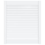 fehér tömör fenyőfa lamellás szekrényajtó 69 x 59,4 cm