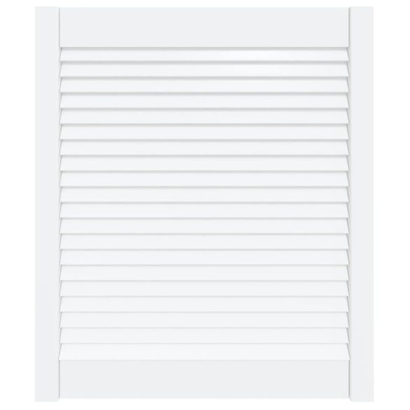 fehér tömör fenyőfa lamellás szekrényajtó 69 x 59,4 cm