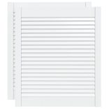 2 db fehér tömör fenyőfa lamellás szekrényajtó 69 x 59,4 cm