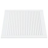 2 db fehér tömör fenyőfa lamellás szekrényajtó 69 x 59,4 cm