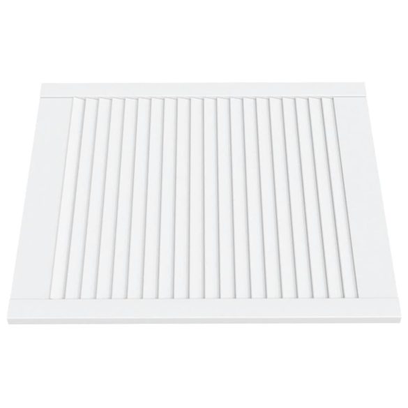 2 db fehér tömör fenyőfa lamellás szekrényajtó 69 x 59,4 cm