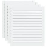 4 db fehér tömör fenyőfa lamellás szekrényajtó 69 x 59,4 cm