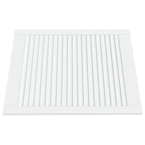 4 db fehér tömör fenyőfa lamellás szekrényajtó 69 x 59,4 cm