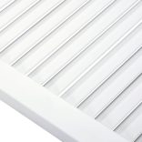 4 db fehér tömör fenyőfa lamellás szekrényajtó 69 x 59,4 cm