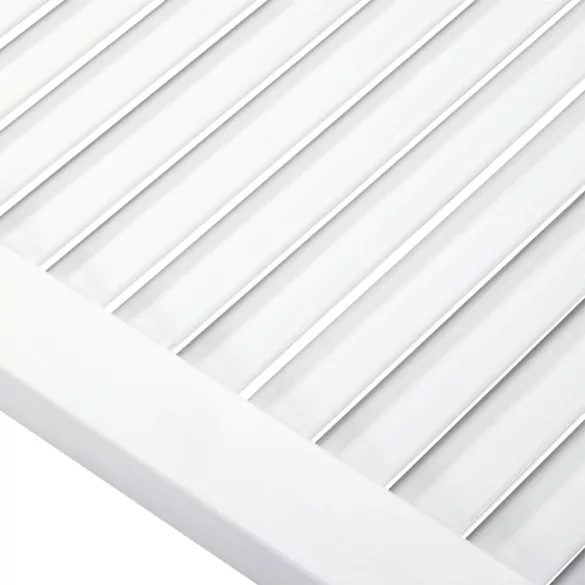 2 db fehér tömör fenyőfa lamellás szekrényajtó 99,3 x 39,4 cm