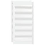 2 db fehér tömör fenyőfa lamellás szekrényajtó 99,3 x 49,4 cm