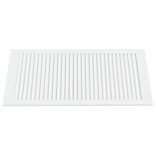 2 db fehér tömör fenyőfa lamellás szekrényajtó 99,3 x 49,4 cm