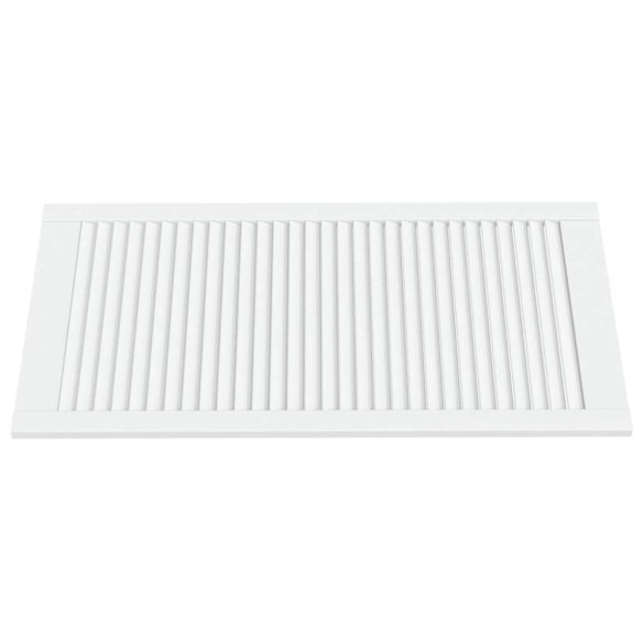 2 db fehér tömör fenyőfa lamellás szekrényajtó 99,3 x 49,4 cm