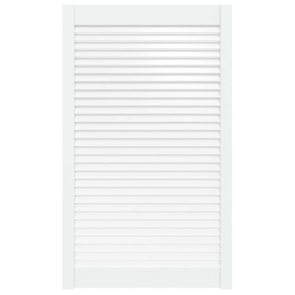 fehér tömör fenyőfa lamellás szekrényajtó 99,3 x 59,4 cm
