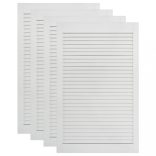 4 db fehér tömör fenyőfa lamellás szekrényajtó 99,3 x 59,4 cm