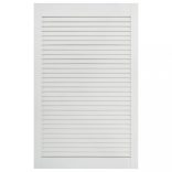 4 db fehér tömör fenyőfa lamellás szekrényajtó 99,3 x 59,4 cm