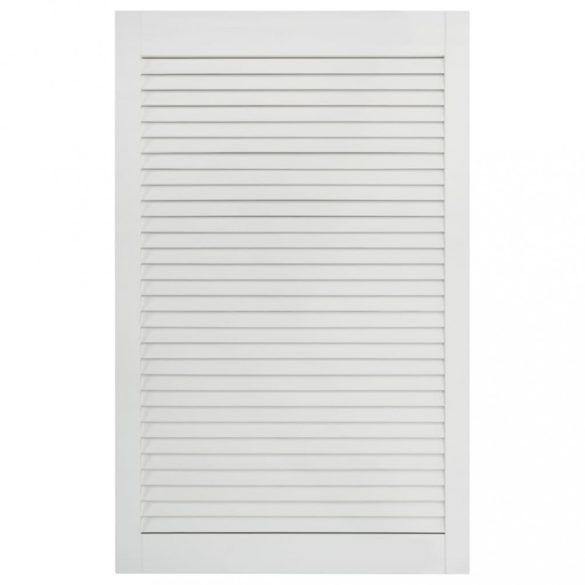 4 db fehér tömör fenyőfa lamellás szekrényajtó 99,3 x 59,4 cm
