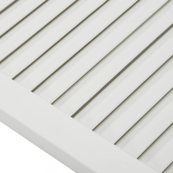 4 db fehér tömör fenyőfa lamellás szekrényajtó 99,3 x 59,4 cm