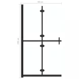 átlátszó ESG üveg összecsukható zuhanyfal 80 x 190 cm