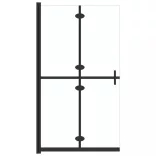 átlátszó ESG üveg összecsukható zuhanyfal 90 x 190 cm