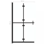 átlátszó ESG üveg összecsukható zuhanyfal 90 x 190 cm