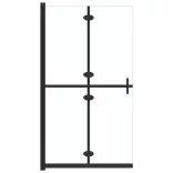átlátszó ESG üveg összecsukható zuhanyfal 100 x 190 cm