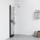 átlátszó ESG üveg összecsukható zuhanyfal 100 x 190 cm