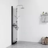 átlátszó ESG üveg összecsukható zuhanyfal 110 x 190 cm