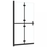átlátszó ESG üveg összecsukható zuhanyfal 110 x 190 cm