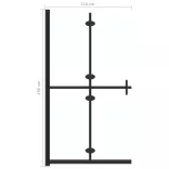 átlátszó ESG üveg összecsukható zuhanyfal 110 x 190 cm