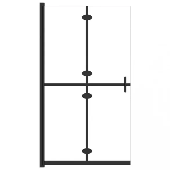 átlátszó ESG üveg összecsukható zuhanyfal 120 x 190 cm