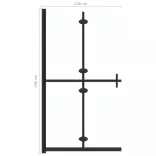 átlátszó ESG üveg összecsukható zuhanyfal 120 x 190 cm