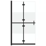 selyemmatt ESG üveg összecsukható zuhanyfal 70 x 190 cm