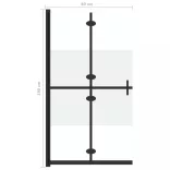 selyemmatt ESG üveg összecsukható zuhanyfal 80 x 190 cm