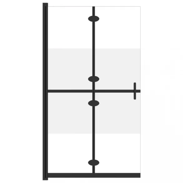 selyemmatt ESG üveg összecsukható zuhanyfal 90 x 190 cm