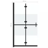 selyemmatt ESG üveg összecsukható zuhanyfal 90 x 190 cm
