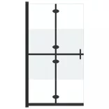 selyemmatt ESG üveg összecsukható zuhanyfal 110 x 190 cm