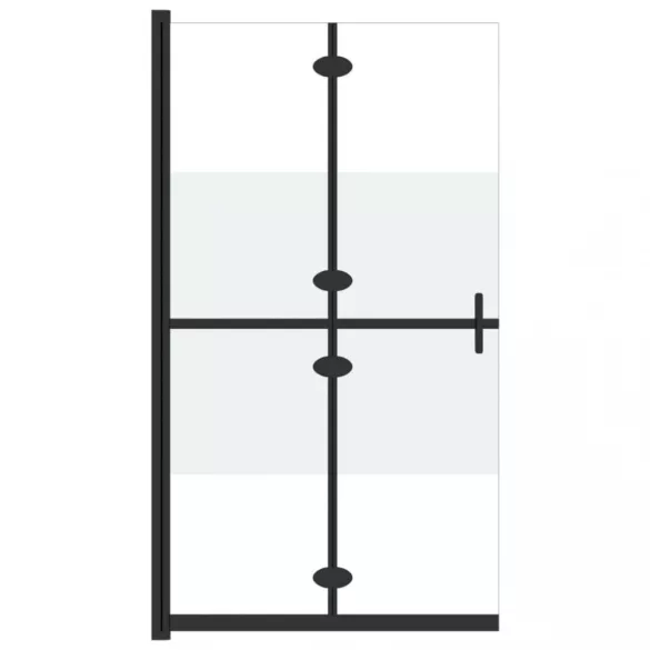 selyemmatt ESG üveg összecsukható zuhanyfal 110 x 190 cm
