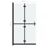 ESG tejüveg összecsukható zuhanyfal 70 x 190 cm