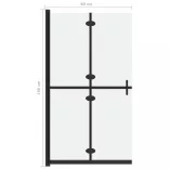 ESG tejüveg összecsukható zuhanyfal 80 x 190 cm