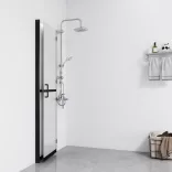ESG tejüveg összecsukható zuhanyfal 100 x 190 cm