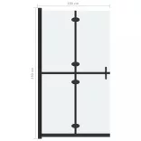 ESG tejüveg összecsukható zuhanyfal 100 x 190 cm
