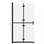 ESG tejüveg összecsukható zuhanyfal 110 x 190 cm