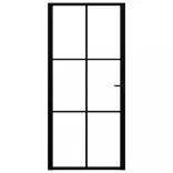 fekete ESG üveg és alumínium beltéri ajtó 93 x 201,5 cm