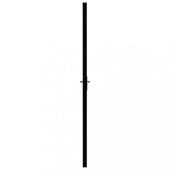 fekete ESG üveg és alumínium beltéri ajtó 102,5 x 201,5 cm