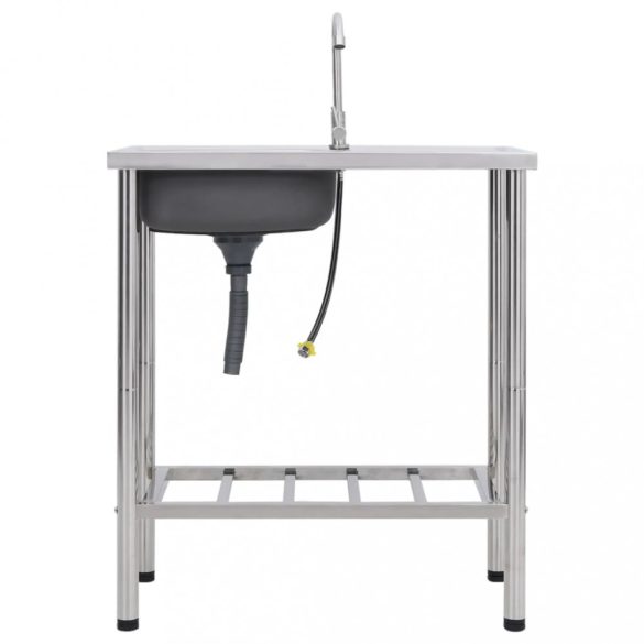 egymedencés rozsdamentes acél kempingmosogató