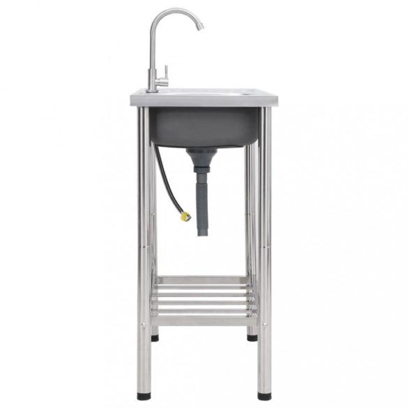 egymedencés rozsdamentes acél kempingmosogató