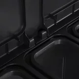 fekete PP szemeteskosár 2 ajtóval 65 x 45 x 88 cm