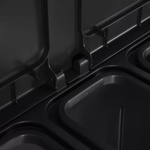 fekete PP szemeteskosár 2 ajtóval 65 x 45 x 88 cm