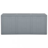 szürke PP fa hatású kerti tárolóláda 270 L