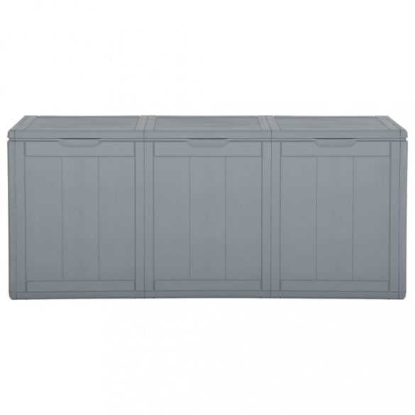 szürke PP fa hatású kerti tárolóláda 270 L