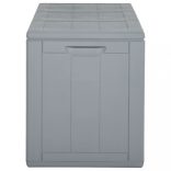 szürke PP fa hatású kerti tárolóláda 270 L